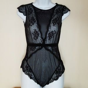 Mesh/lace body suit
